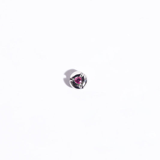 White gold and ruby Charm 