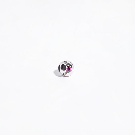 White gold and ruby Charm 