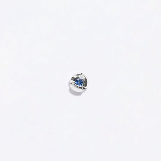 White gold and Sapphire Charm 