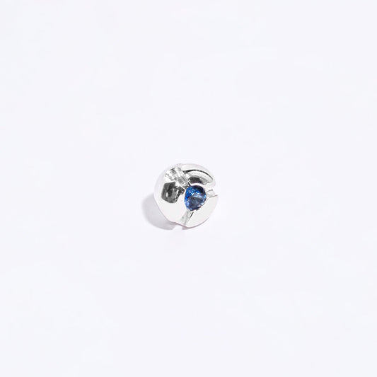 White gold and Sapphire Charm 