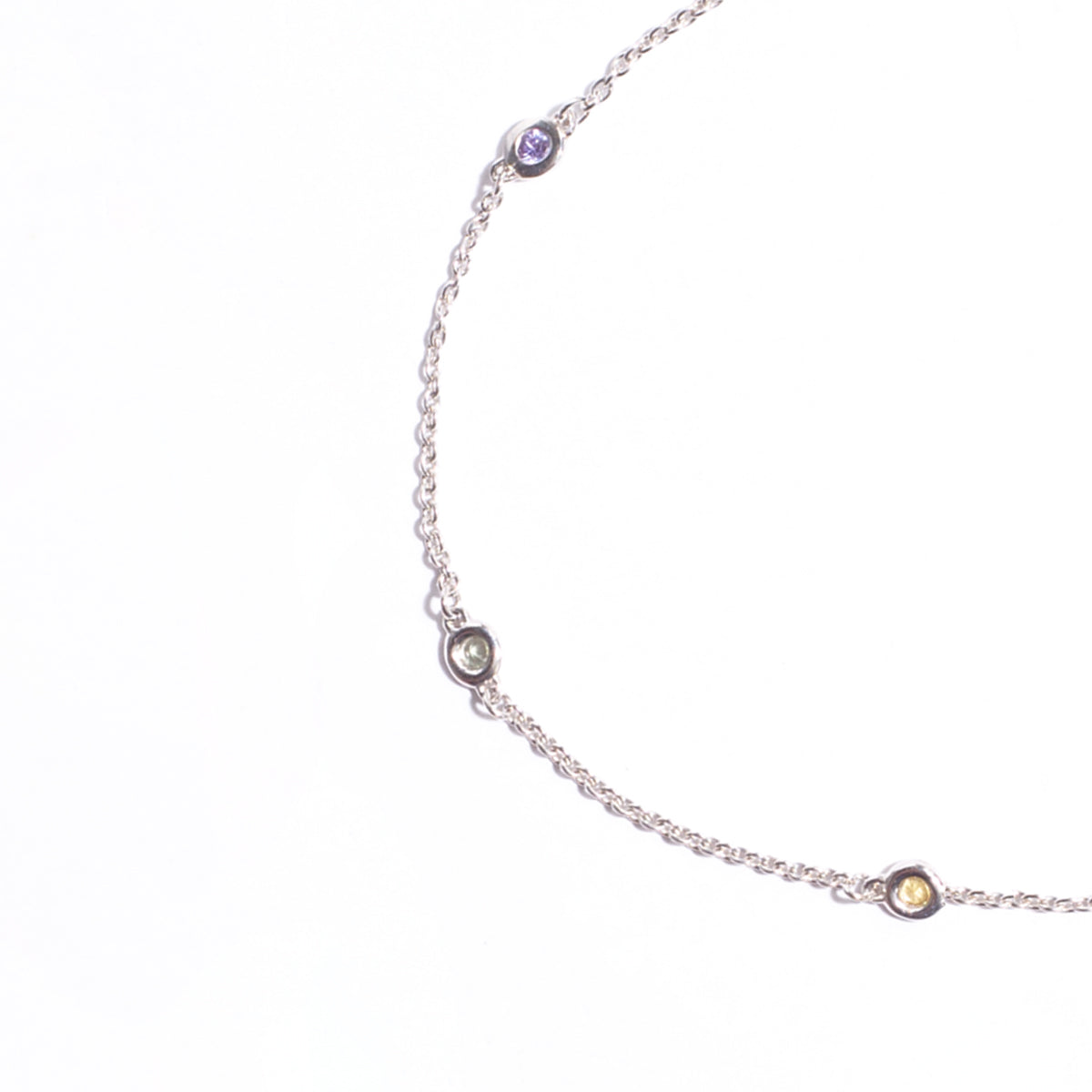 White gold and sapphire chain Bracelet