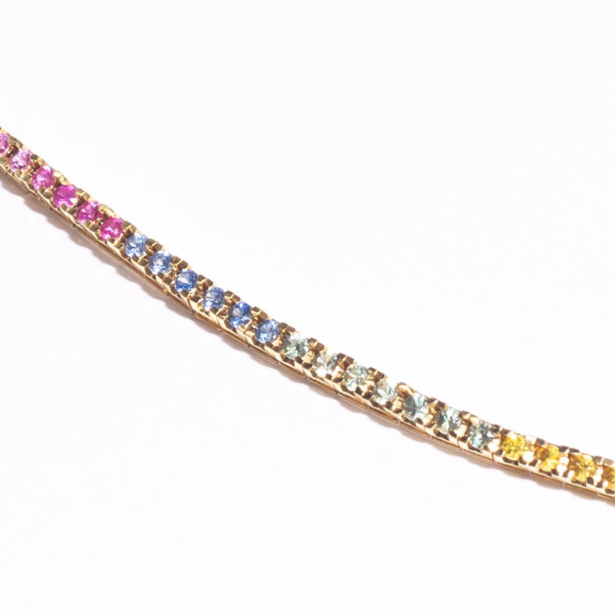 Yellow gold and colored sapphires Bracelet