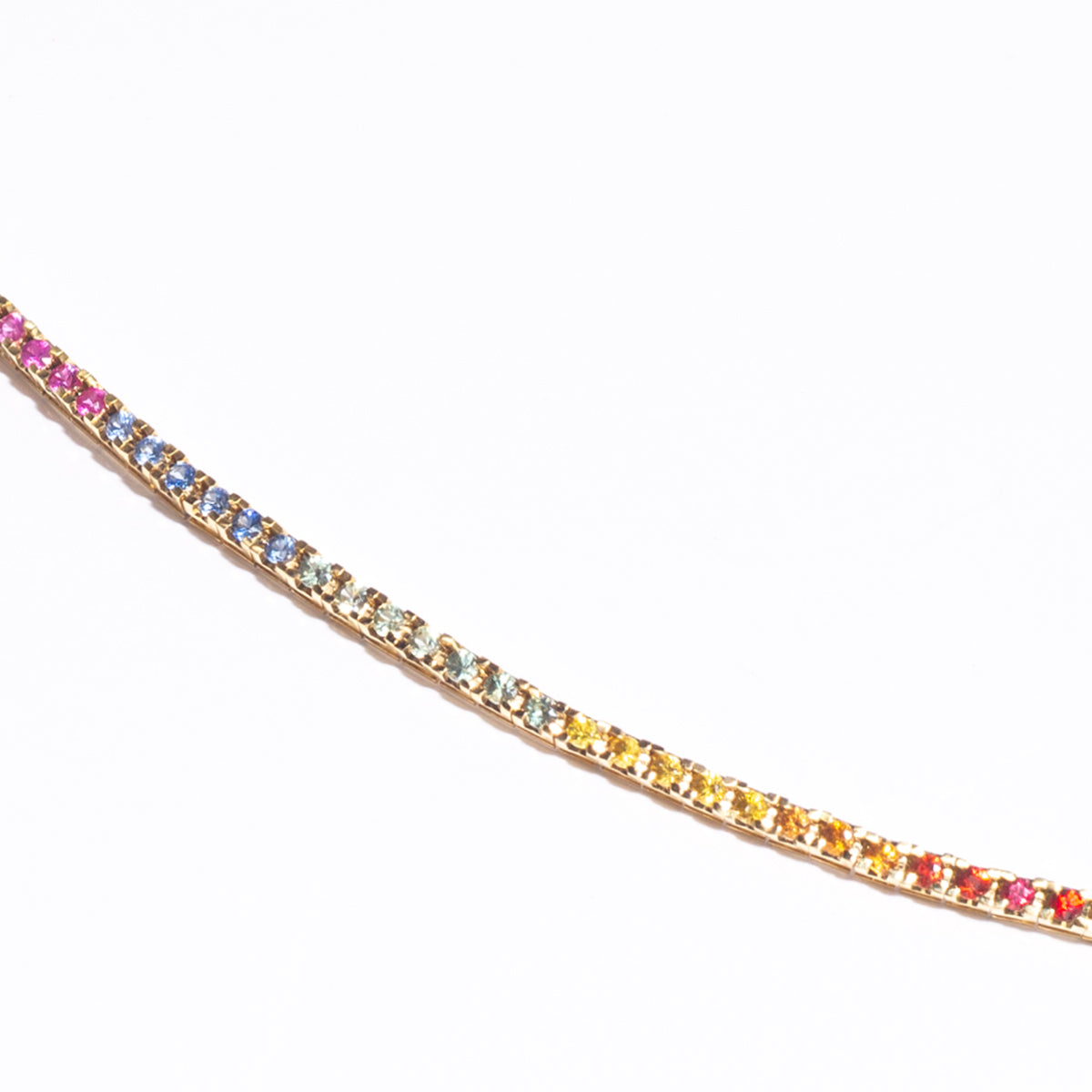 Yellow gold and colored sapphires Bracelet