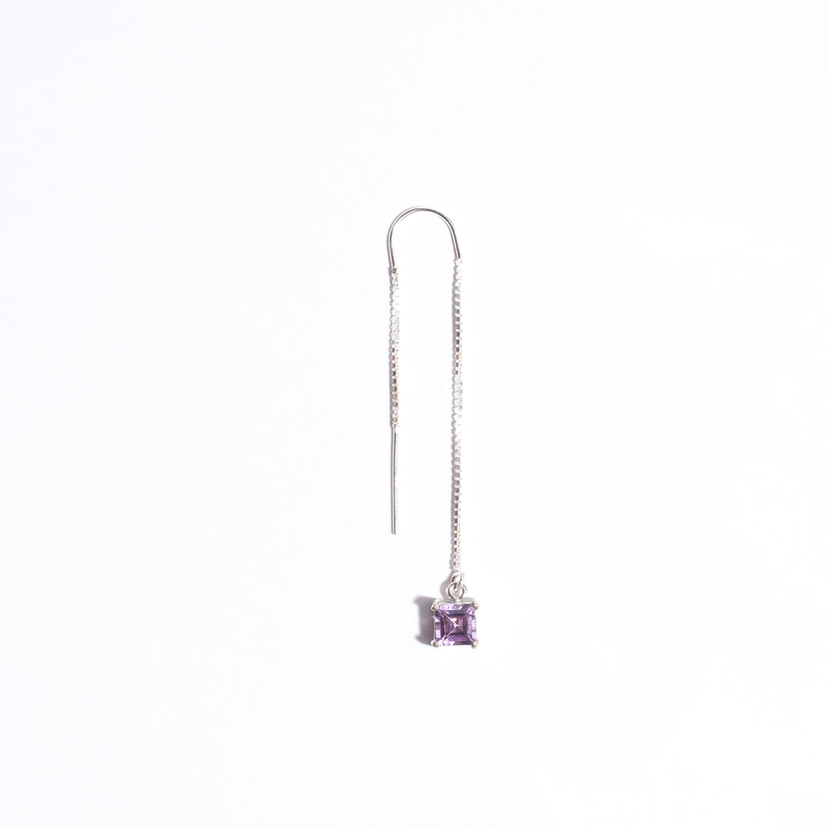 Silver pendants with large square box Earrings 