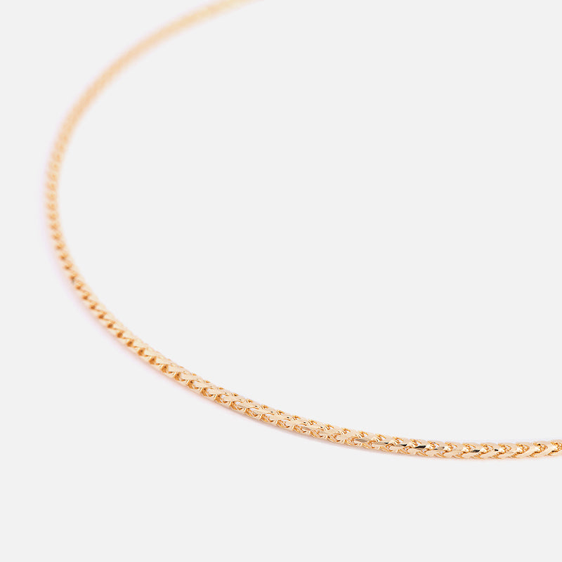 Yellow gold Wheat Link Chain