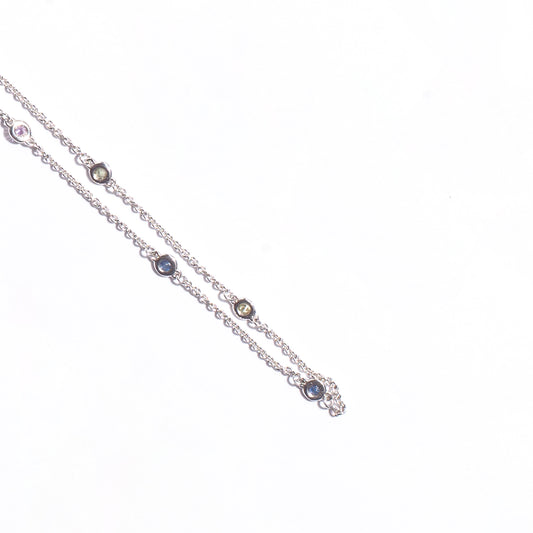 White gold and sapphire Chain