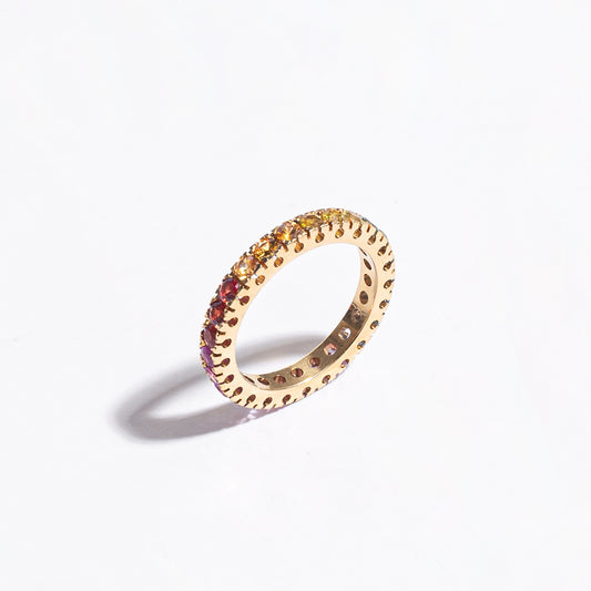 Yellow gold and yellow Sapphires Ring
