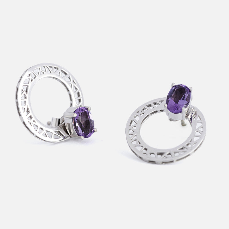 Earrings with ring 