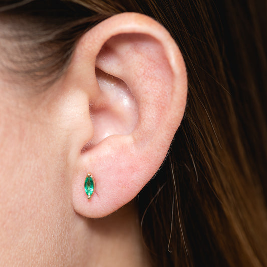 Marquiz emerald dots Earrings 