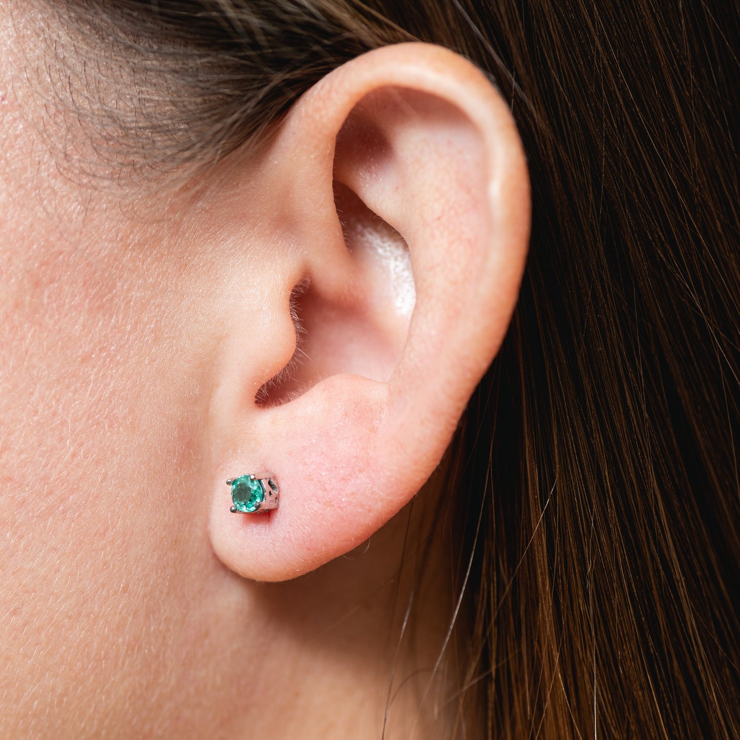 Emerald and white gold Earrings 